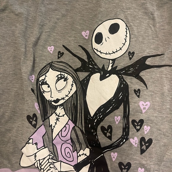 NWT gray and purple Nightmare Before Christmas loungewear, large - Picture 5 of 7